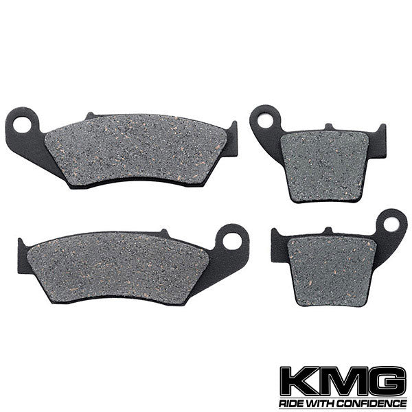 2004-2011 Honda CRF 250 X Front + Rear Non-Metallic Organic NAO Brake Pads Set