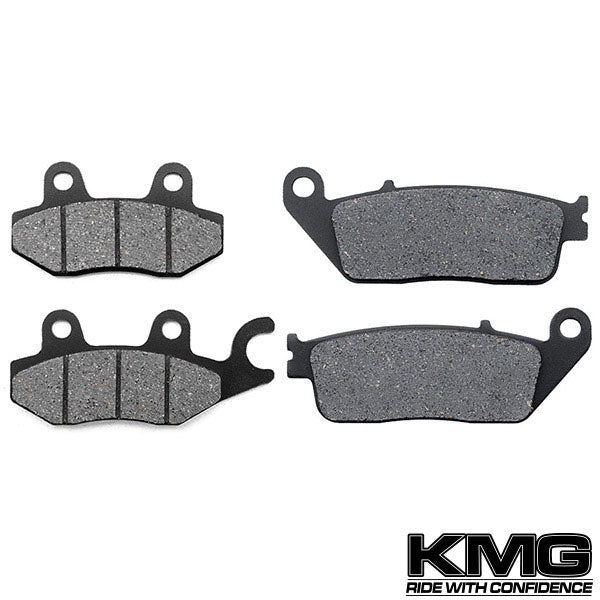2004-2009 Daelim Roadwin 125 Front + Rear Non-Metallic Organic NAO Brake Pads Set