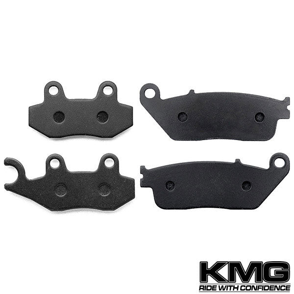 2004-2009 Daelim Roadwin 125 Front + Rear Non-Metallic Organic NAO Brake Pads Set