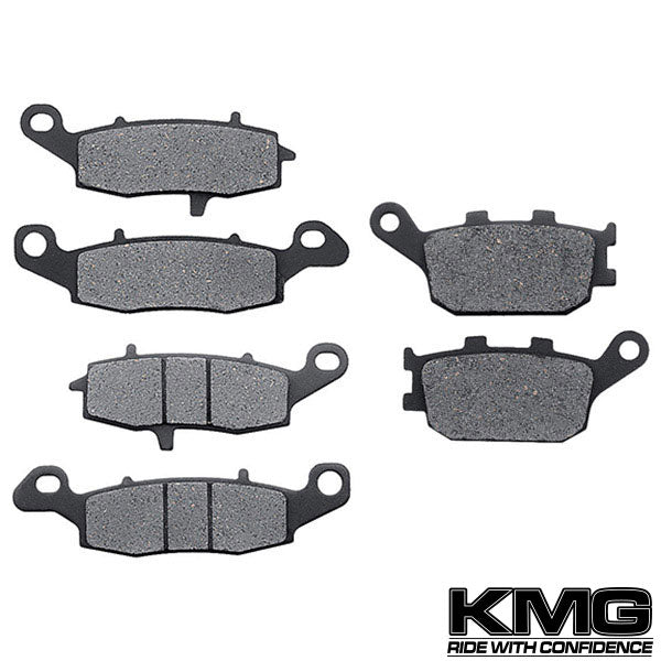 2002-2009 Suzuki DL 1000 V-Strom Front + Rear Non-Metallic Organic NAO Brake Pads Set