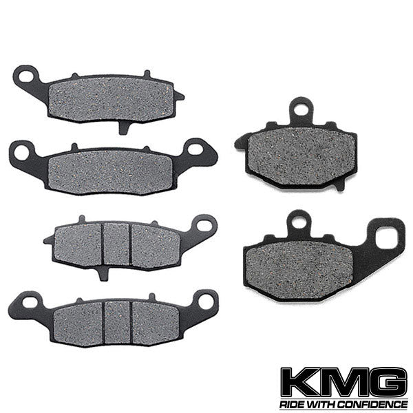 1996-1997 Kawasaki GPz 1100 ABS Models Front + Rear Non-Metallic Organic NAO Brake Pads Set