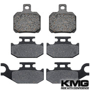 2001 Bombardier Traxter Footshift 7473/7474 Front + Rear Non-Metallic Organic NAO Brake Pads