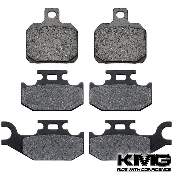 2001 Bombardier Traxter Footshift 7473/7474 Front + Rear Non-Metallic Organic NAO Brake Pads