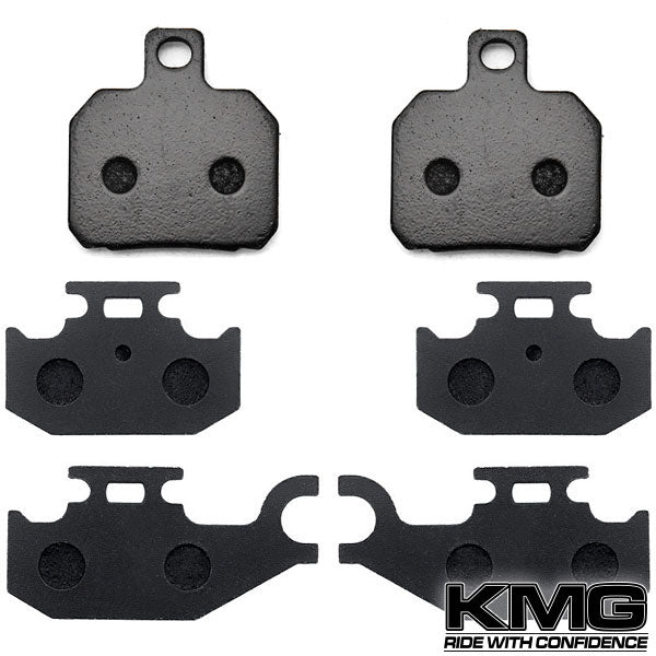 2001 Bombardier Traxter Footshift 7473/7474 Front + Rear Non-Metallic Organic NAO Brake Pads