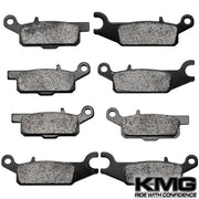 2007-2011 Yamaha YFM 700 Grizzly Auto 4X4 EPS Front + Rear Non-Metallic Organic NAO Brake Pads