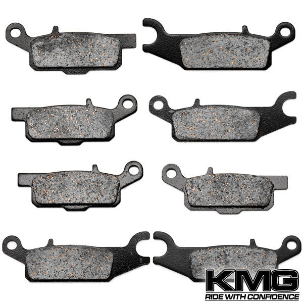 2007-2011 Yamaha YFM 700 Grizzly Auto 4X4 EPS Front + Rear Non-Metallic Organic NAO Brake Pads