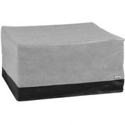 Square Fire Pit Cover Outdoor Patio - 50"L x 50"W x 24"H - Gray with Black Hem