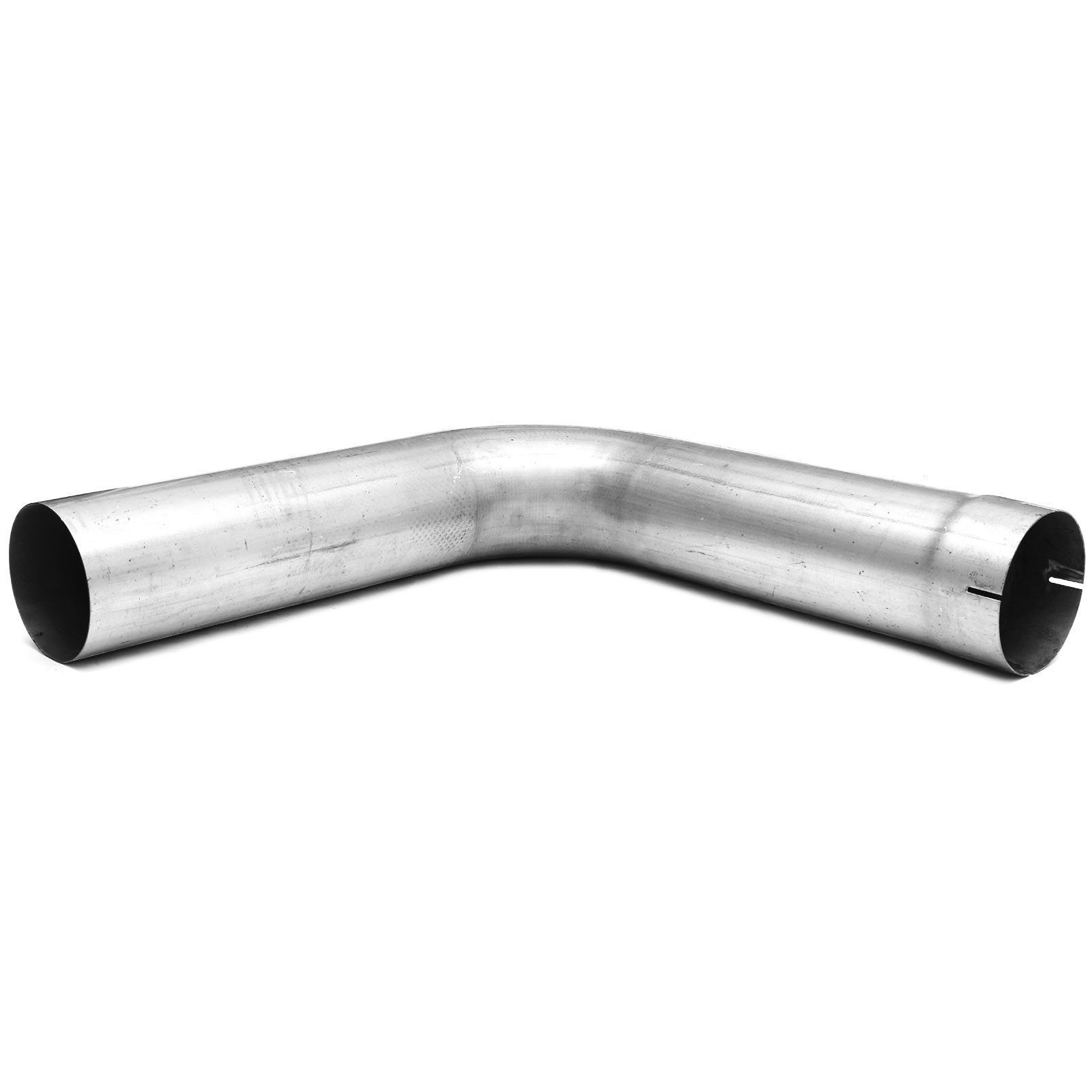 5" OD 90 Degree Bend CLR Aluminized Exhaust Pipe Replacement 15.5" Legs, Chrome