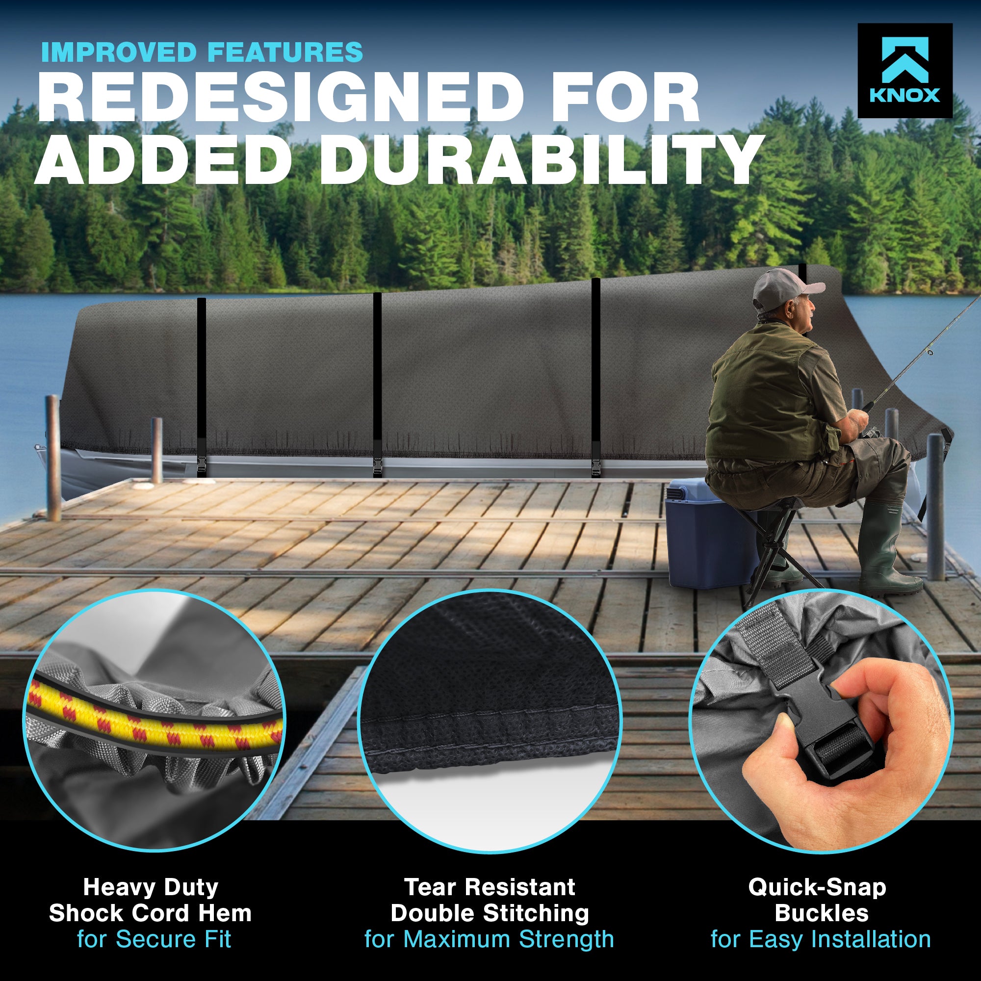 KNOX 2nd Gen Pontoon Boat Cover