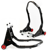 Venom Motorcycle Stand Front and Rear Lift Stand Combo, Universal Swingarm Spool Lift + Fork Paddock Stand