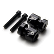 Black Suzuki "Hayabusa" Logo Engraved Swingarm Spools Sliders - Hayabusa GSX1300R GSXR 600 750 1000 and More! (1992-2012)