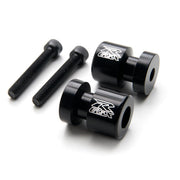 Black Suzuki "GSXR" Engraved Swingarm Spools Sliders - GSXR 600 750 1000 Hayabusa and More! (1989-2013)