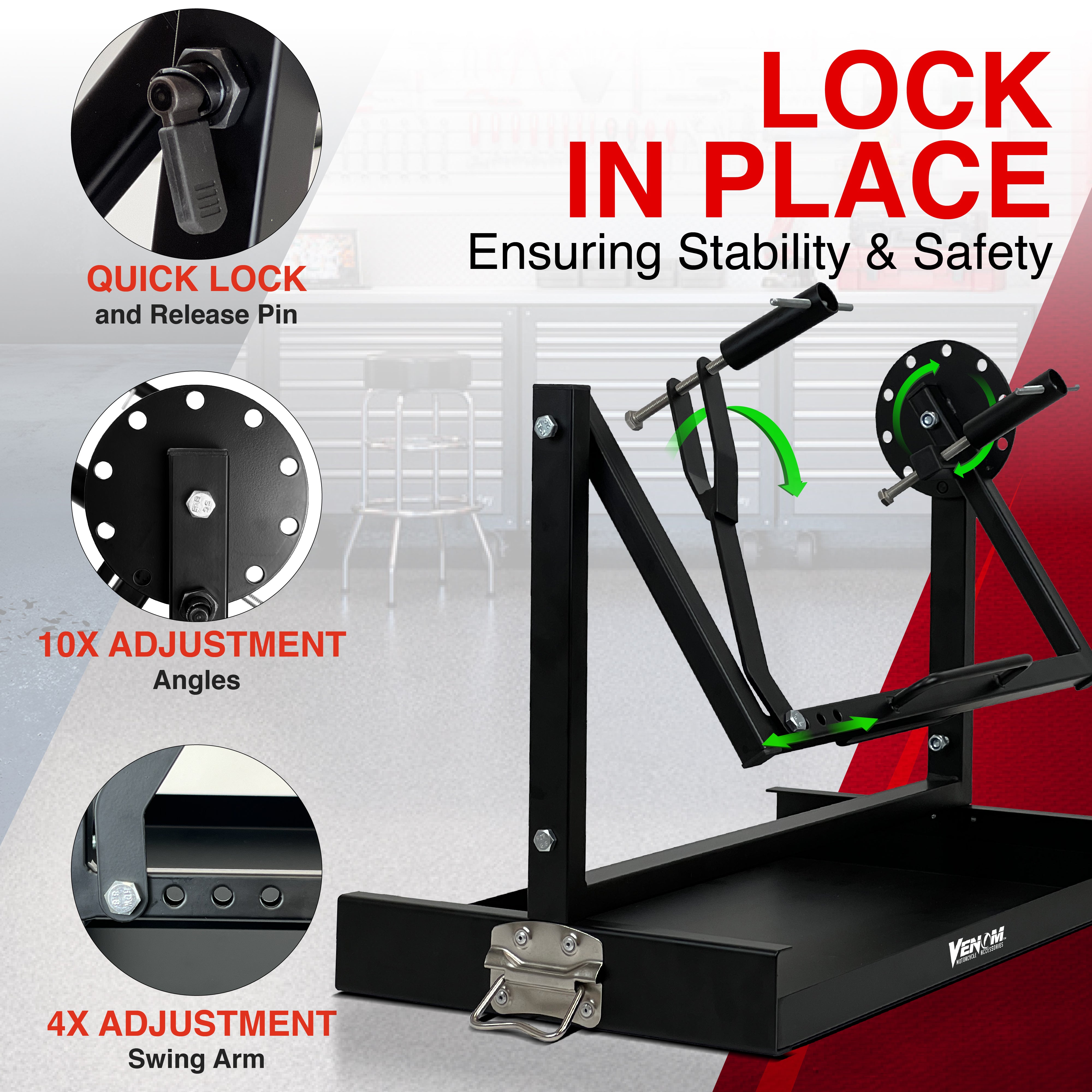 Venom Engine Stand for All Vertical-Type Single Cylinder 2 or 4-Stroke Engine