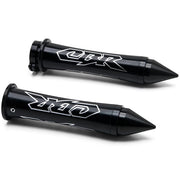 Black Honda CBR Hand Grips w/ "CBR" Logo Spiked Bar Ends