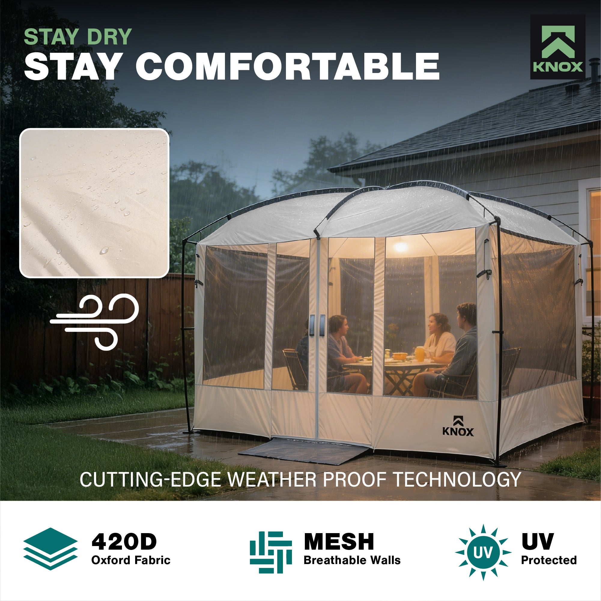 KNOX Magnetic Screen House for Camping