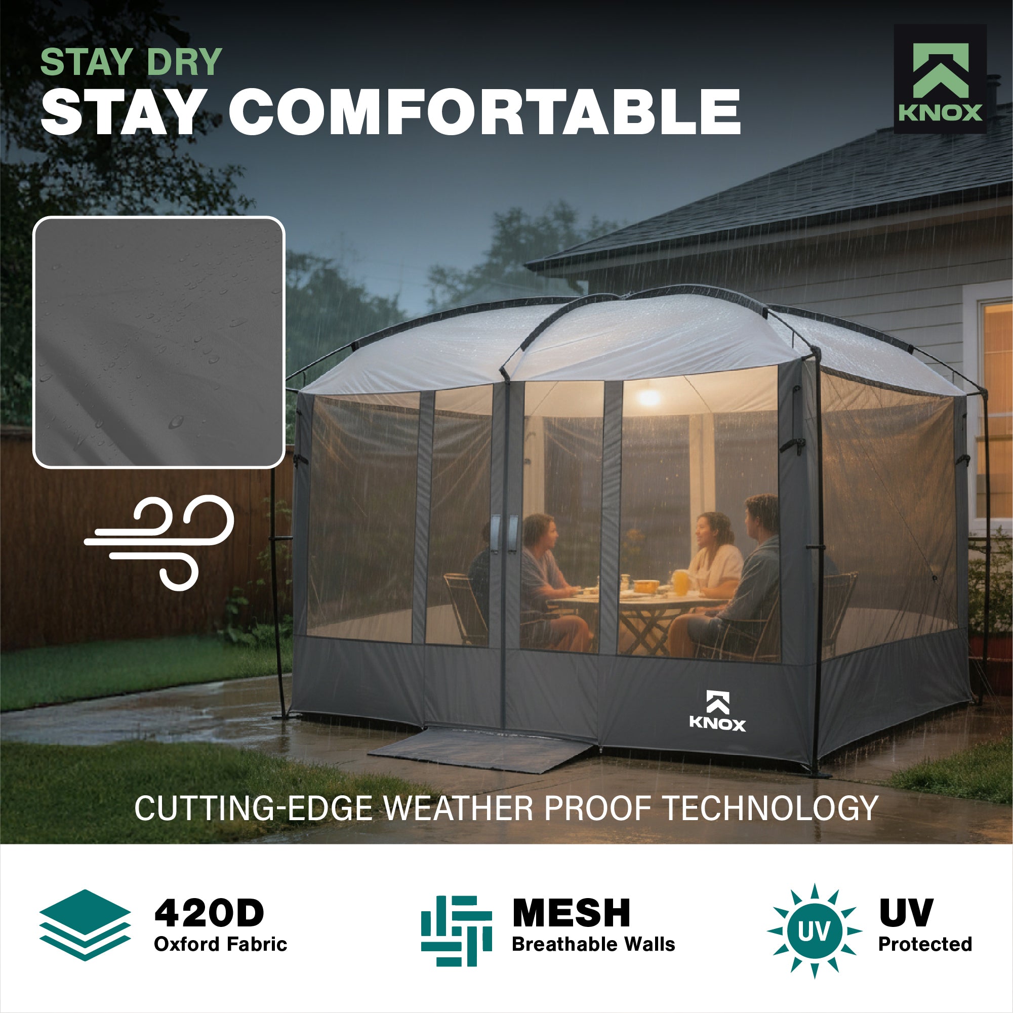 KNOX Magnetic Screen House for Camping