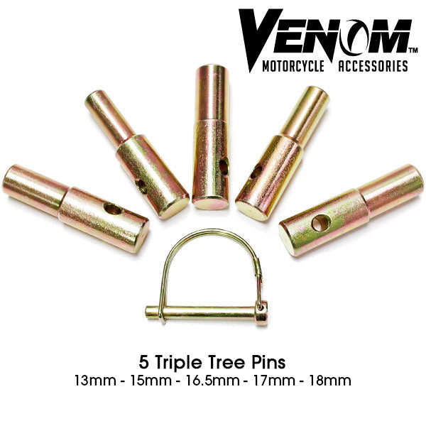 Venom Motorcycle Triple Tree Headlift + Front Fork Wheel Lift Stand Combo