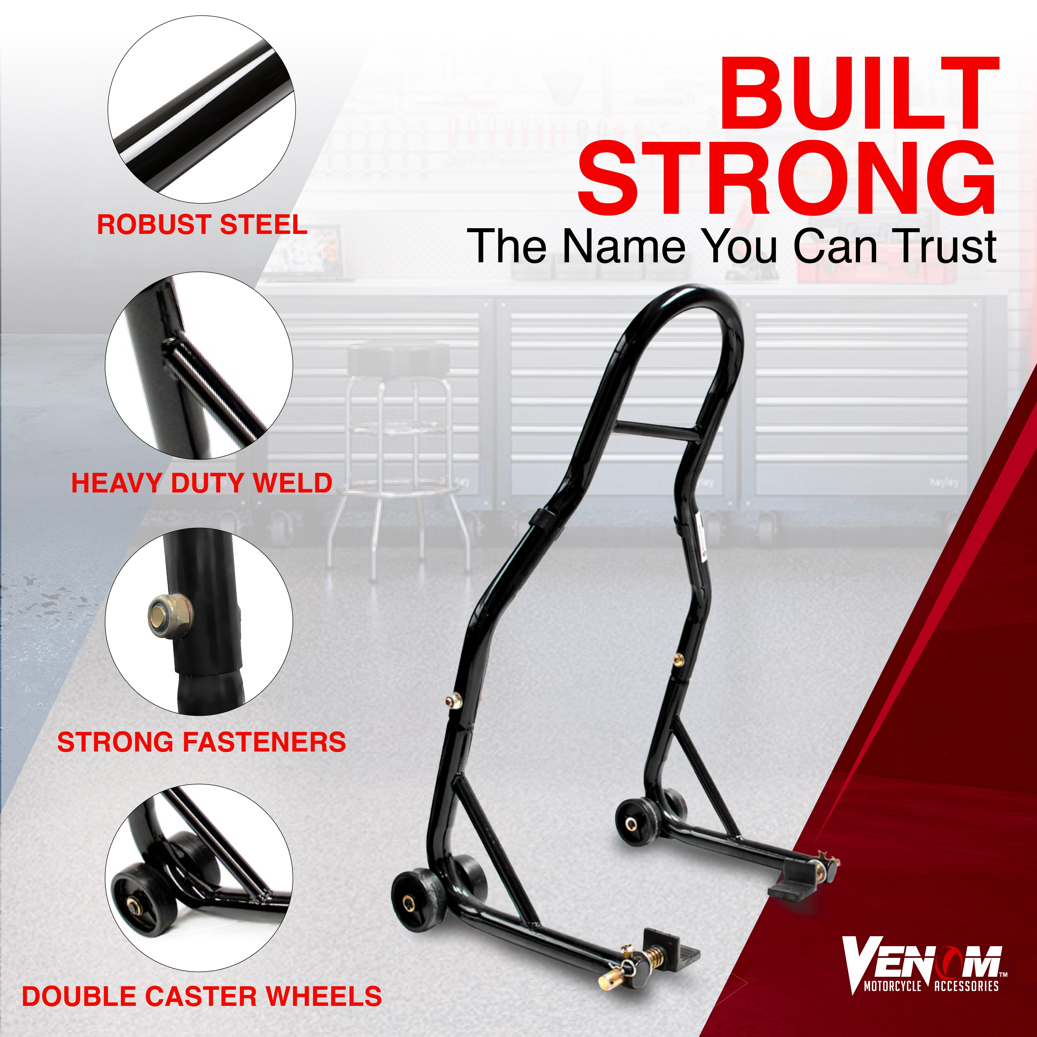 Venom Motorcycle Rear Wheel Swingarm Paddle Lift Stand