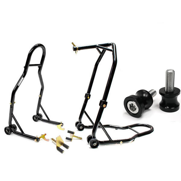 Venom Front Fork - Rear Spools Lift Swingarm Stands + 10mm Spools For Kawasaki Ninja