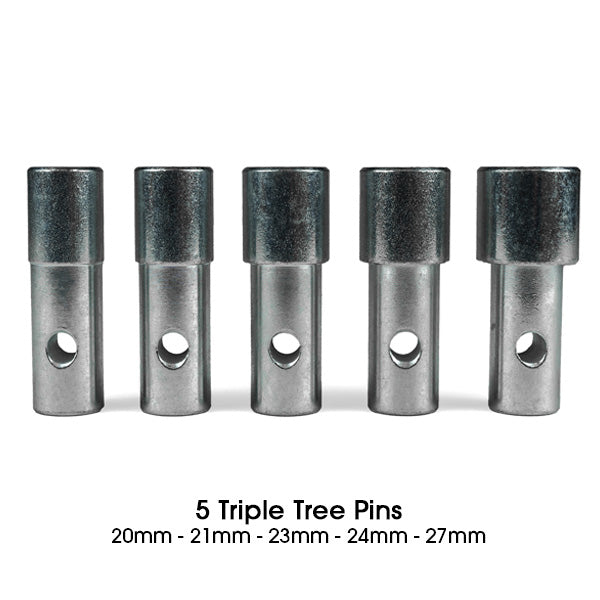 Venom Motorcycle Front Triple Tree & Rear Swingarm Paddle Lift Combo Wheel Lift Stands + Paddock Attachments (Pin Kit #2)