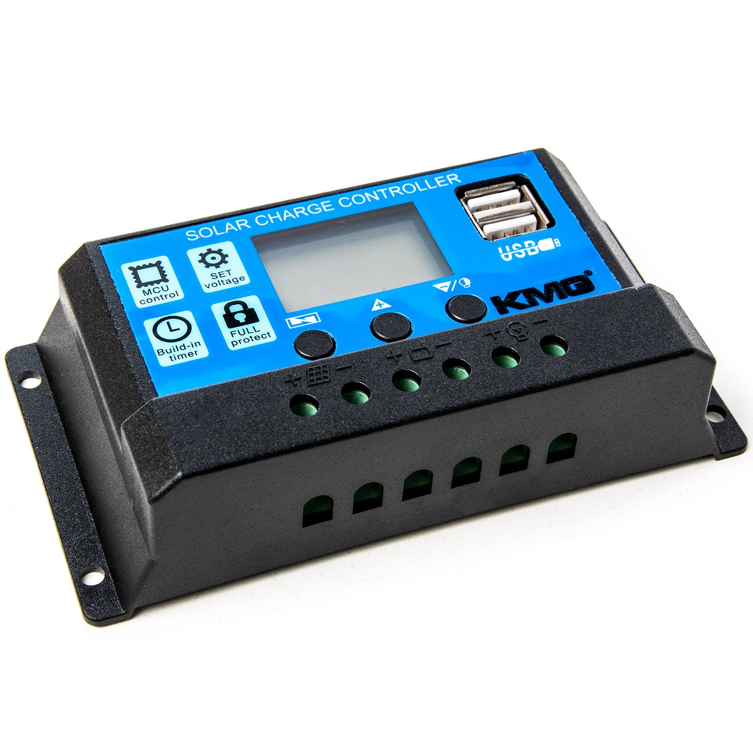 30A Solar Panel Controller Battery Charge Regulator 12V/24V Auto With Dual USB