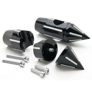 2 1/4" Spiked Black Motorcycle Handlebar Pullback Risers (1" Bar)
