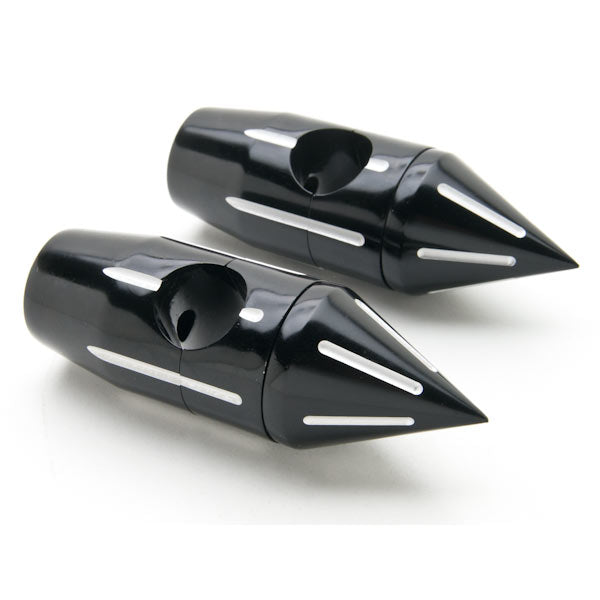 2 1/4" Spiked Black Motorcycle Handlebar Pullback Risers (1" Bar)