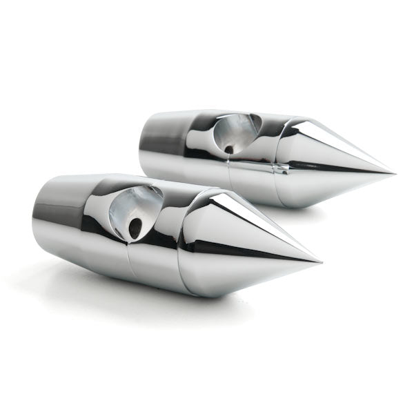 2 1/4" Spiked Chrome Motorcycle Handlebar Pullback Risers (1" Bar)