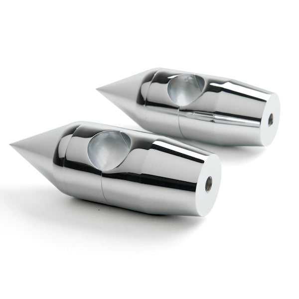 2 1/4" Spiked Chrome Motorcycle Handlebar Pullback Risers (1" Bar)