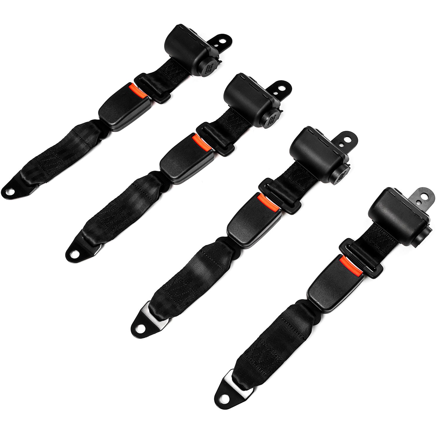 Retractable 4 Seat Belts Universal Golf Cart Mounting Bracket Kit Set Club Car