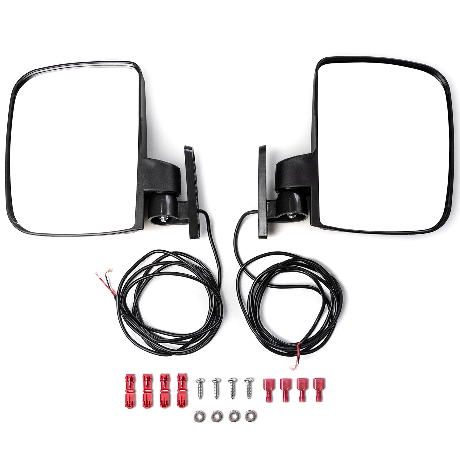 Universal Golf Cart Side Mirrors w/ Turn Signals for EZGO, Club Car, Yamaha, Etc