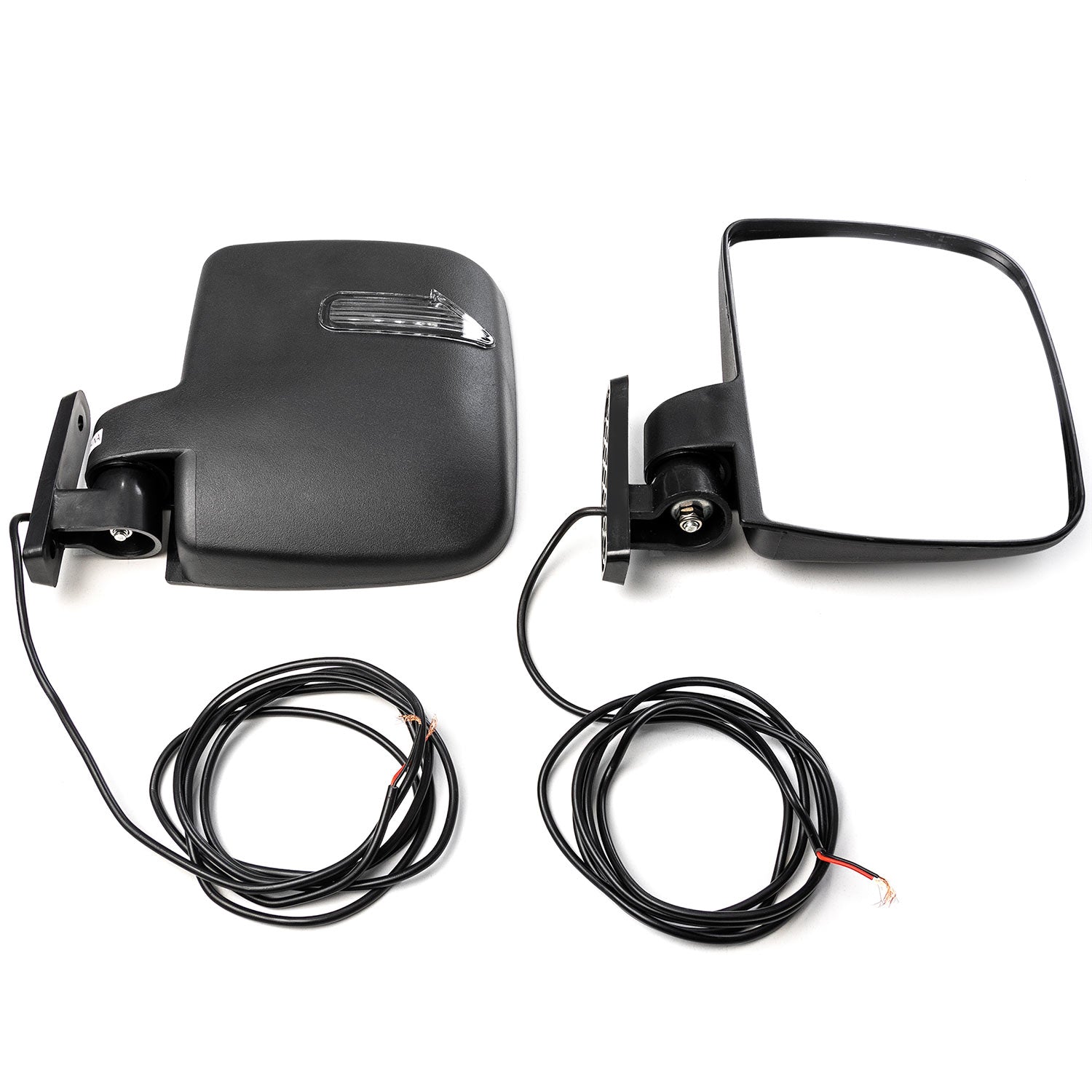 Universal Golf Cart Side Mirrors w/ Turn Signals for EZGO, Club Car, Yamaha, Etc