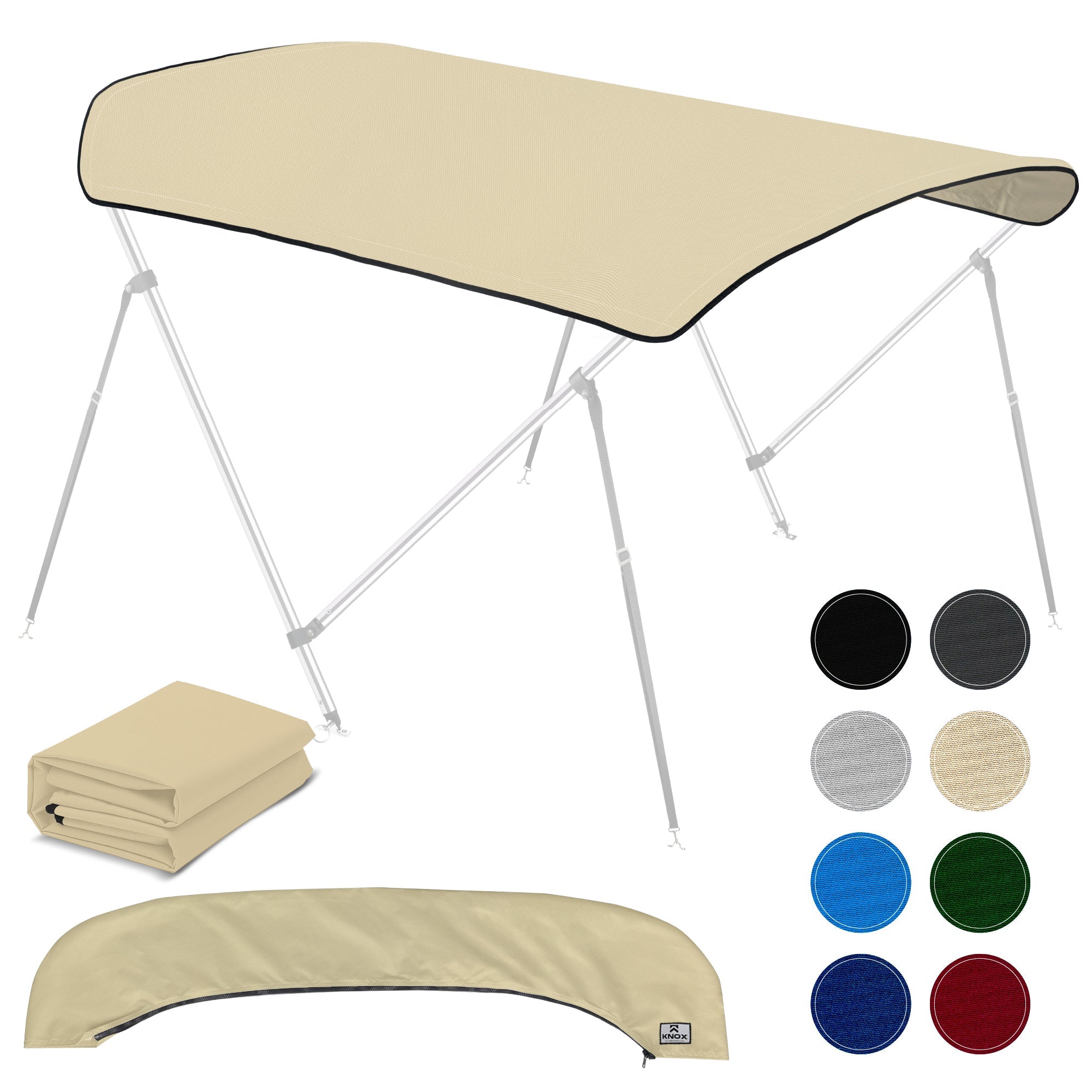 KNOX Universal 2 Bow Bimini Top Replacement Canvas
