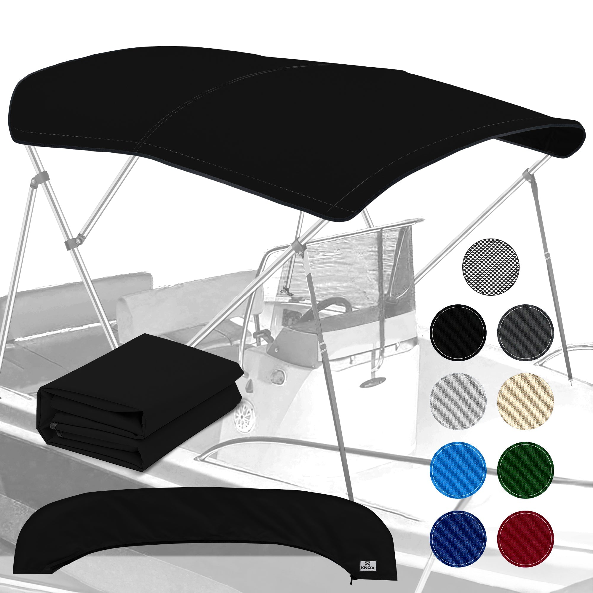 KNOX Universal Replacement Canvas Cover for 3-Bow Bimini Tops