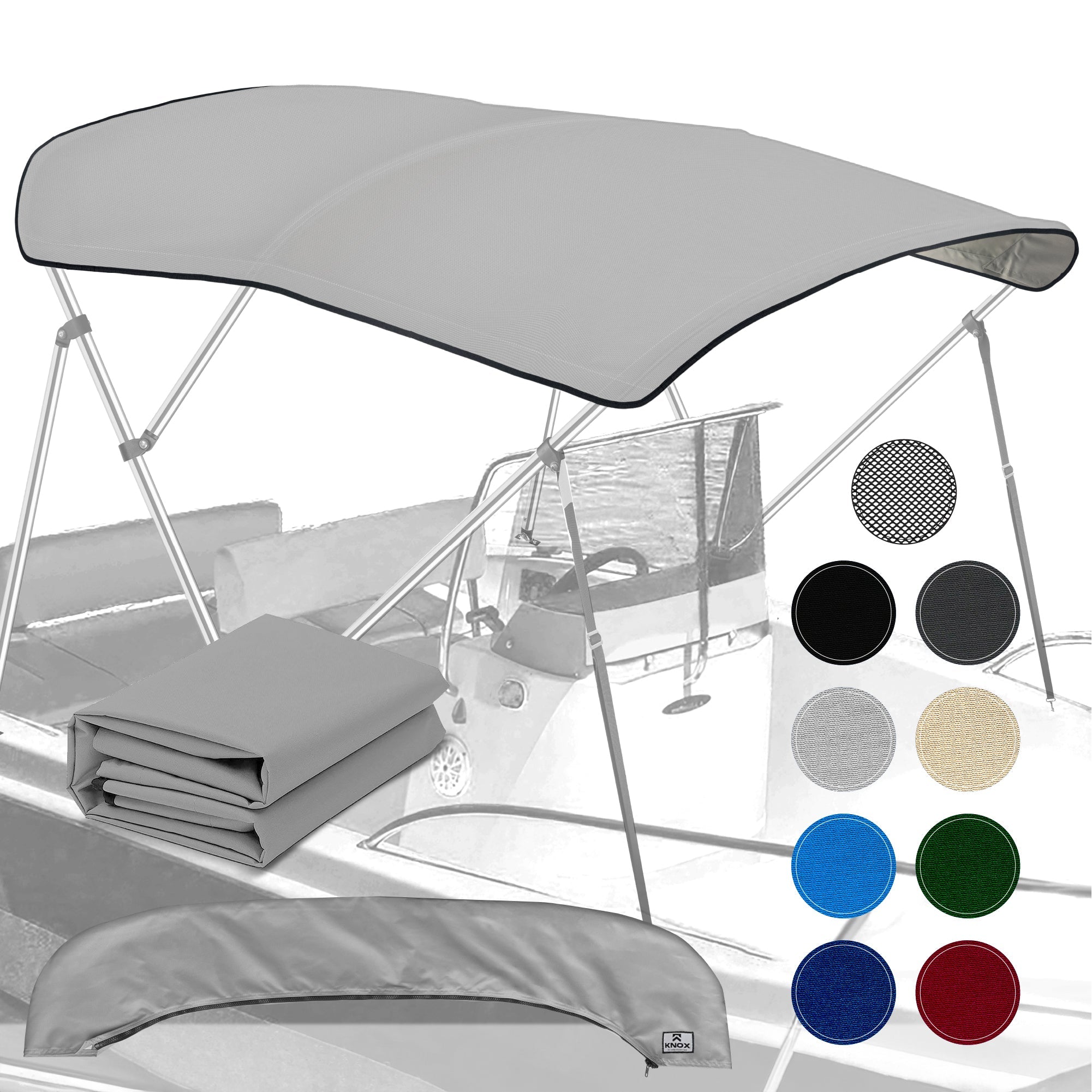 KNOX Universal Replacement Canvas Cover for 3-Bow Bimini Tops