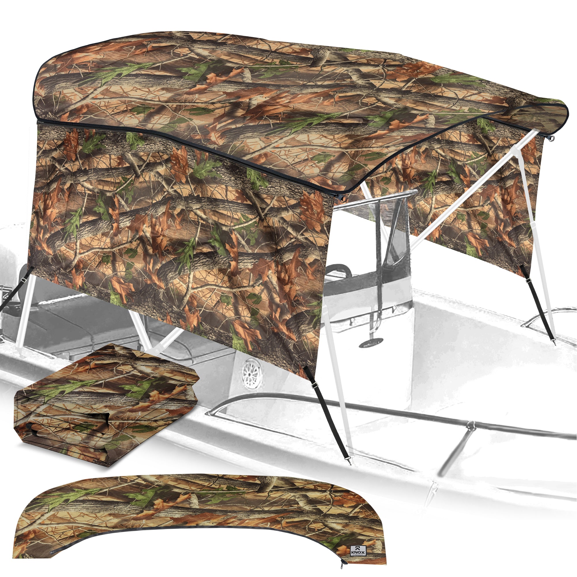 KNOX Universal 3 Bow Bimini Top Replacement Canvas & Sidewalls