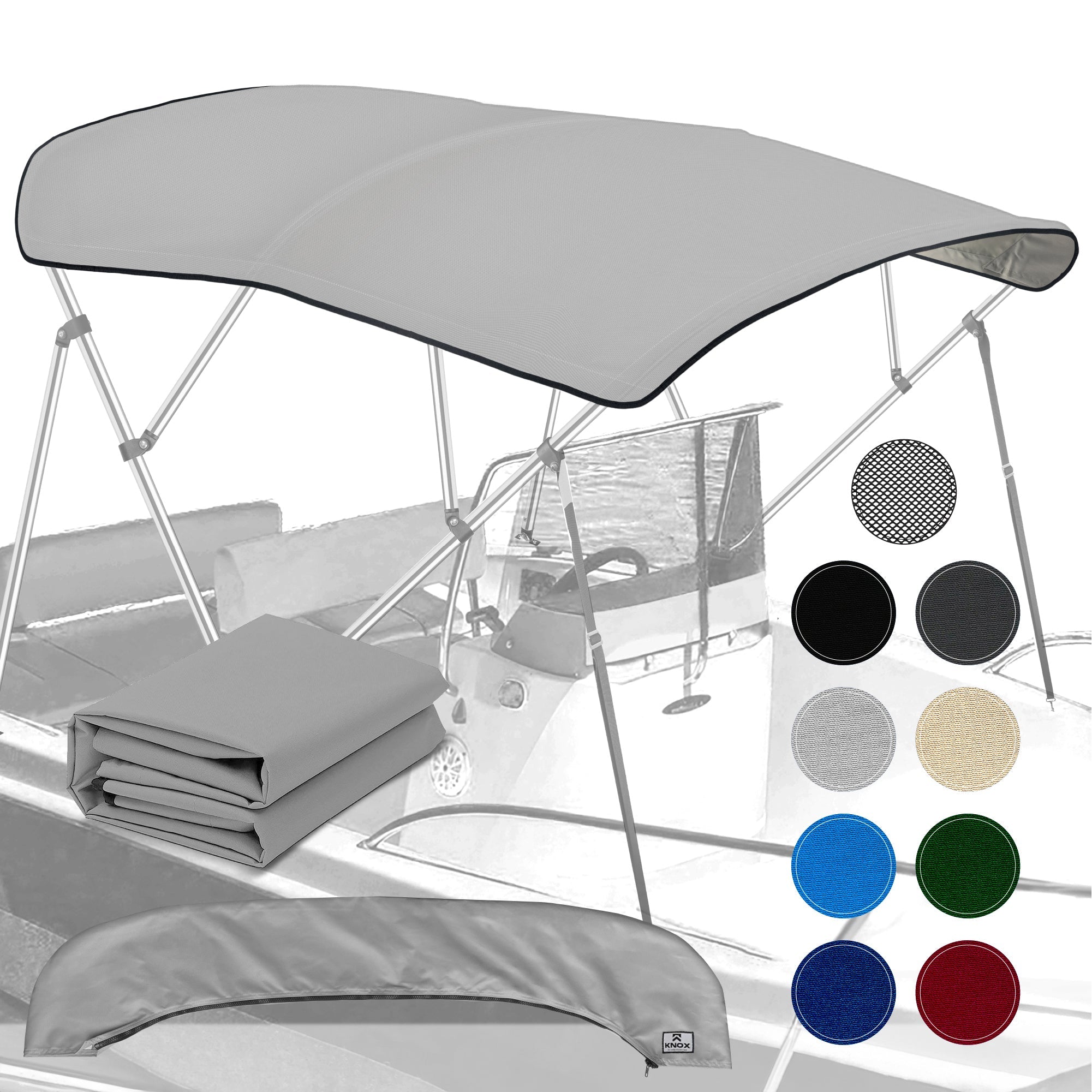 KNOX Universal Replacement Canvas Cover for 4-Bow Bimini Tops