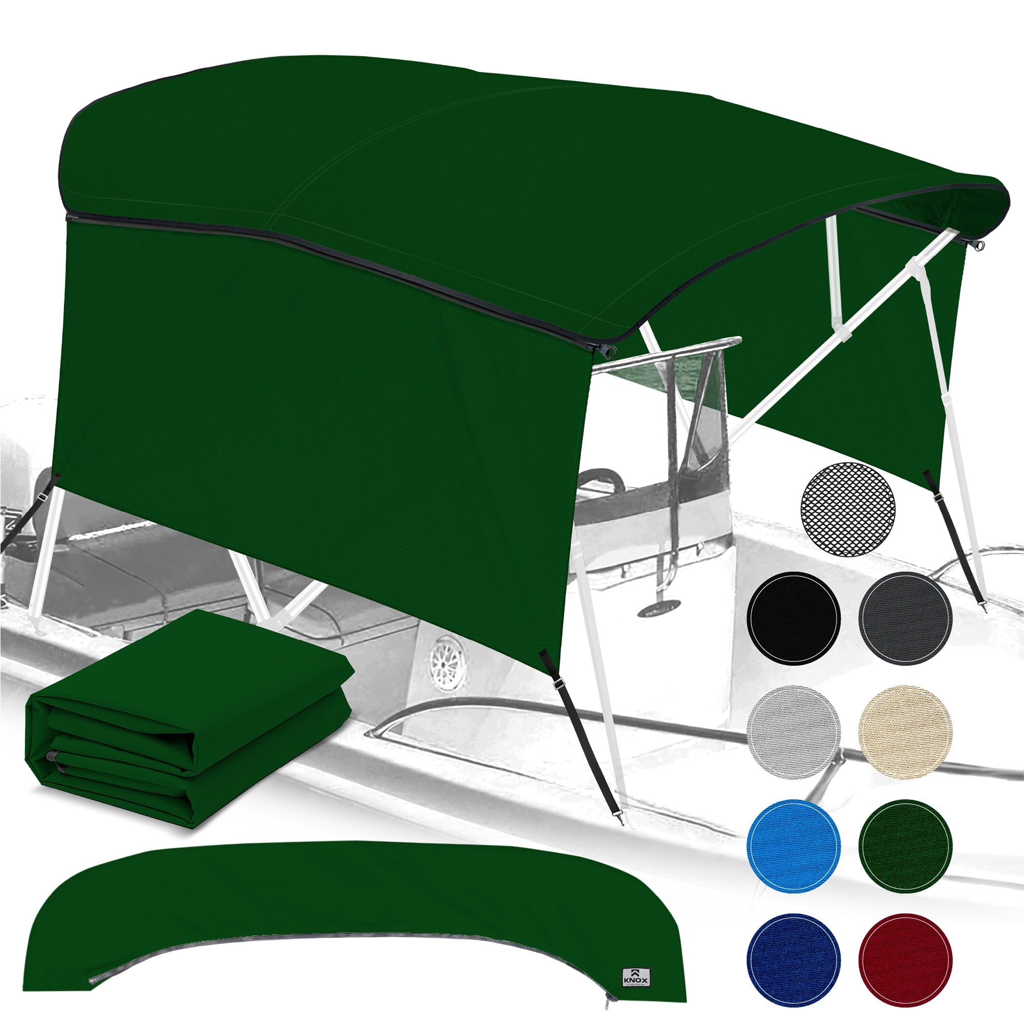 KNOX Universal 4 Bow Bimini Top Replacement Canvas & Sidewalls