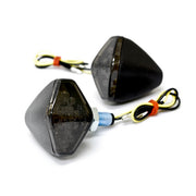 2pcs LED Smoke Mini Motorcycle Turn Signals Indicators Blinkers Lights