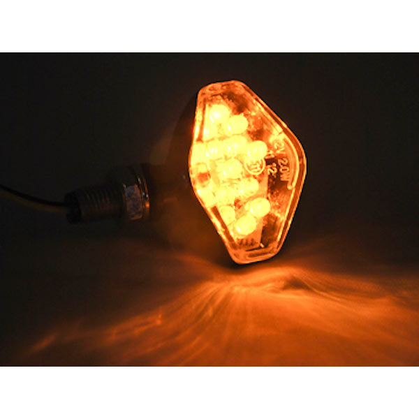 2pcs LED Smoke Mini Motorcycle Turn Signals Indicators Blinkers Lights