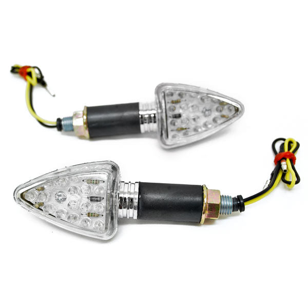 2pcs LED Mini Motorcycle Turn Signals Indicators Blinkers Lights ...