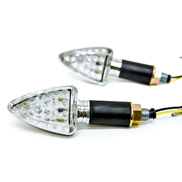 2pcs LED Mini Motorcycle Turn Signals Indicators Blinkers Lights