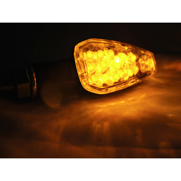 2pcs LED Mini Motorcycle Turn Signals Indicators Blinkers Lights