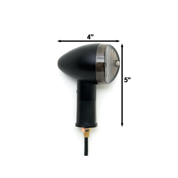 Bike Indicator 4 Pack - Front Rear Motorcycle Turn Signals Black Amber Lights