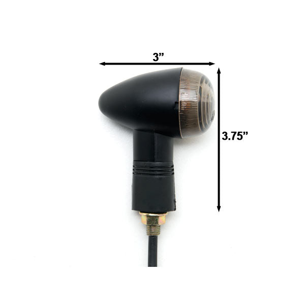 4X Universal Motorcycle Black Mini Bullet Turn Signals Blinker Smoke Lens Pack