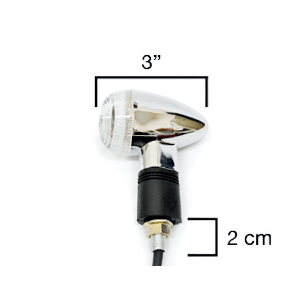 Motorcycle 4 pcs Chrome Clear Bullet Turn Signals Indicators