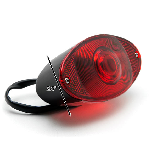 Red Brake Tail Light Bulb Lens Quad, ATV, Motorcycle Bike Brake W/ License Light