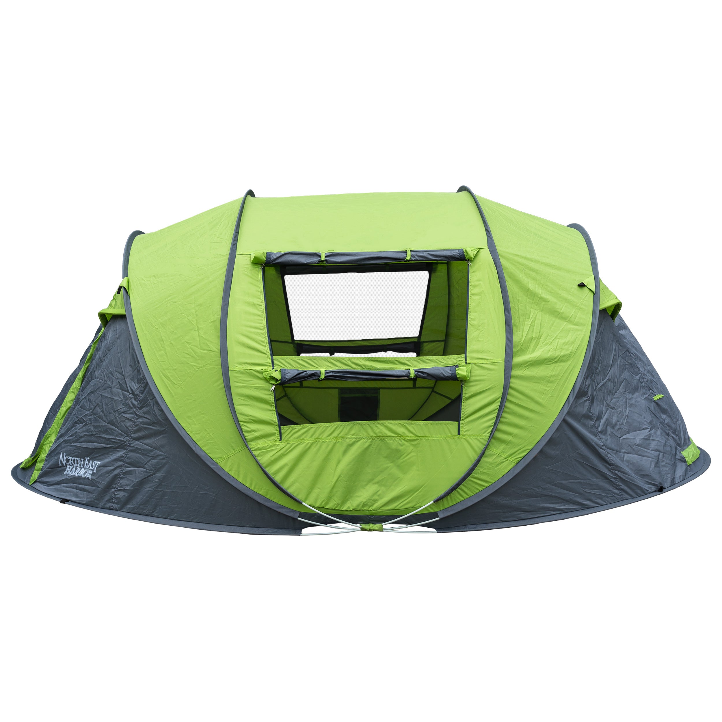 4-Person Instant Pop-up Tent Easy Setup Water Resistant Double Layered Fabric, Portable Tent with Carry Bag, Green, 9.2'L x 6.9'W x 3.9'H