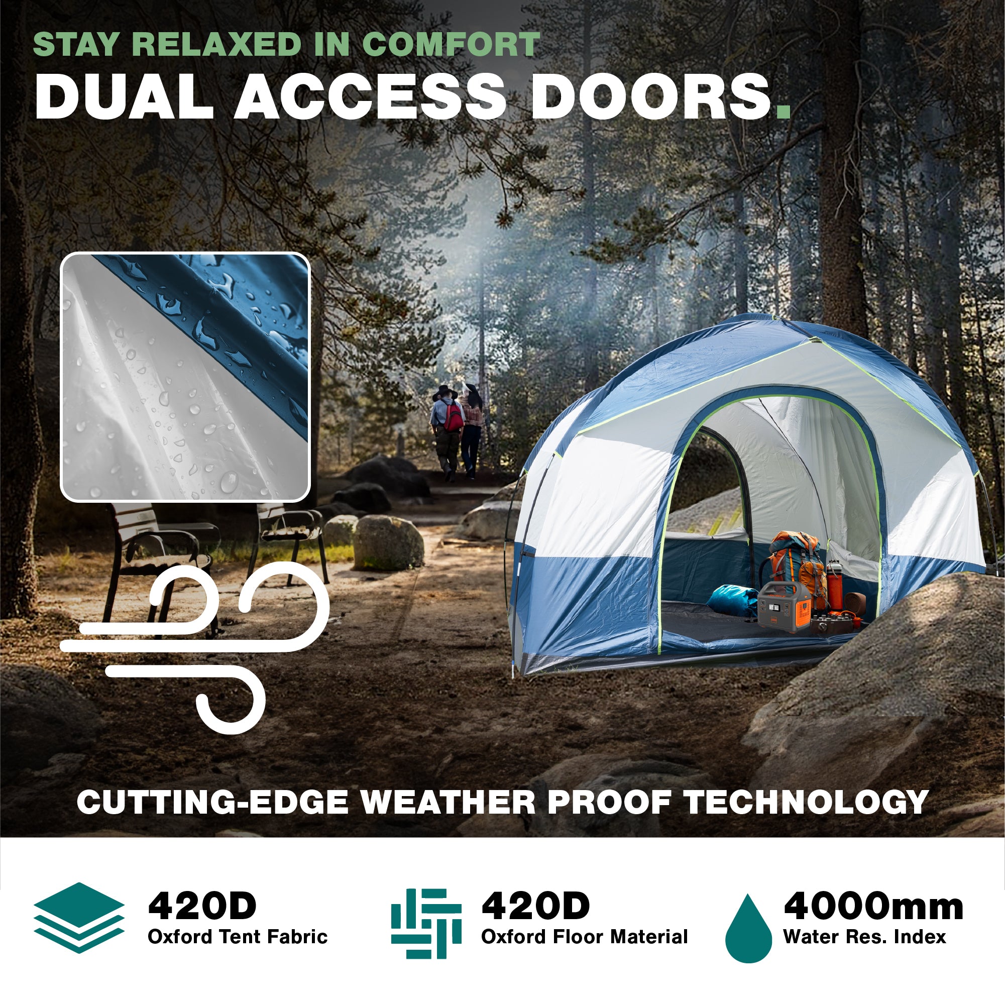 NEH Universal SUV Tent, 6 - 8 Person Tent, SUV Camper, Tent Camping Essentials