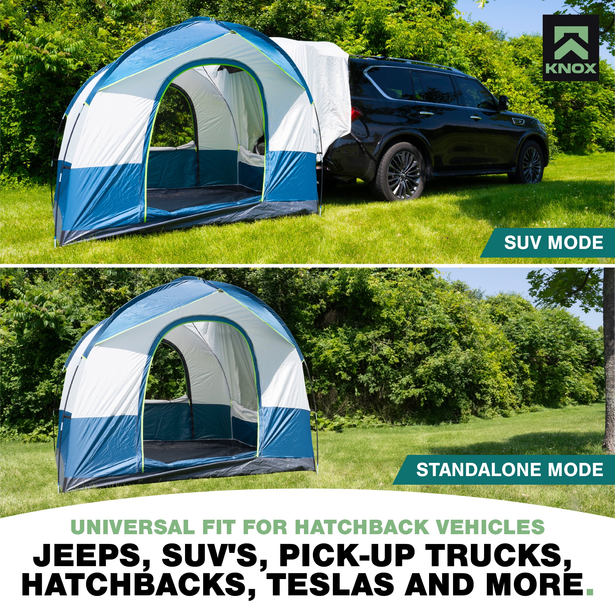 KNOX Universal SUV Tent, 6 - 8 Person Tent, SUV Camper, Tent Camping Essentials